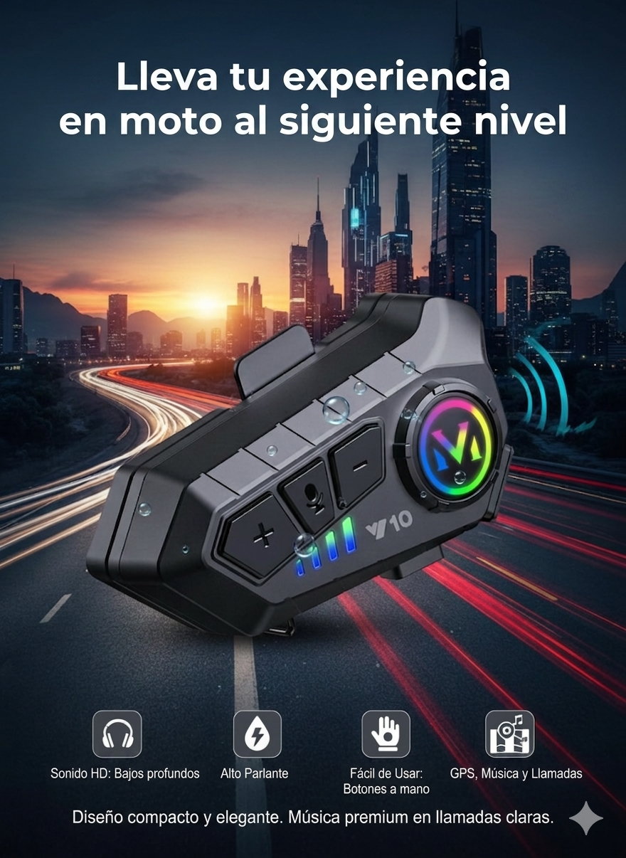 Intercomunicador Con Bluetooth V10